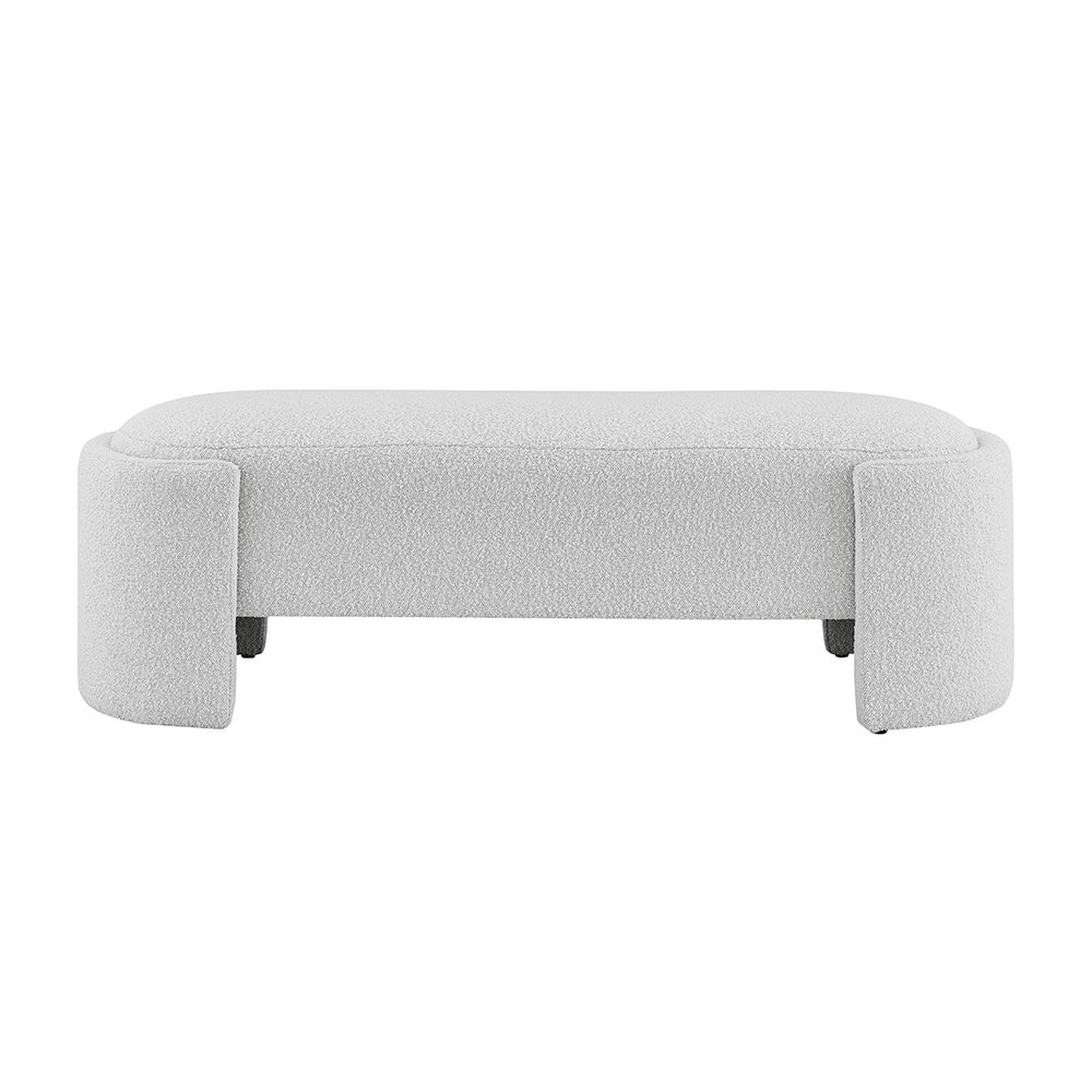 New Pacific Direct Felicia Fabric Bench SFX2 Boucle Beige