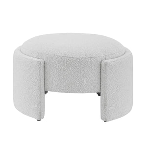 New Pacific Direct Felicia Fabric Ottoman SFX2 Boucle Beige