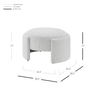 New Pacific Direct Felicia Fabric Ottoman SFX2 Boucle Beige