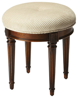 Butler Specialty Bernadette Brown Upholstered Vanity Stool 1250101