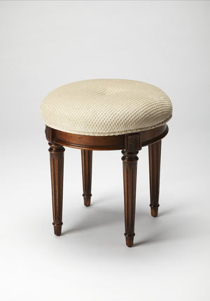 Butler Specialty Bernadette Brown Upholstered Vanity Stool 1250101