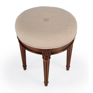 Butler Specialty Bernadette Brown Upholstered Vanity Stool 1250101