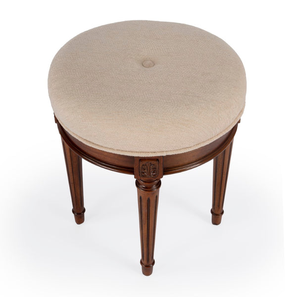 Butler Specialty Bernadette Brown Upholstered Vanity Stool 1250101