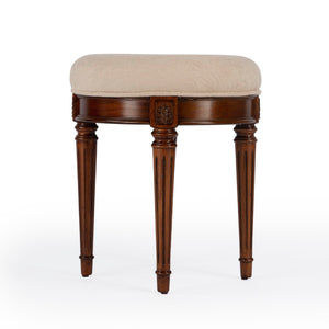 Butler Specialty Bernadette Brown Upholstered Vanity Stool 1250101