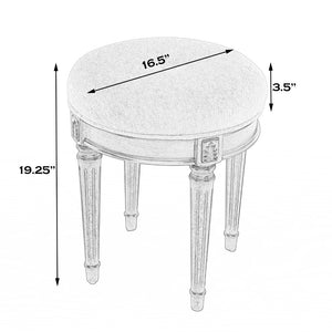 Butler Specialty Bernadette Brown Upholstered Vanity Stool 1250101
