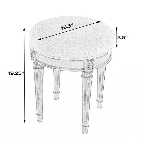 Butler Specialty Bernadette Brown Upholstered Vanity Stool 1250101