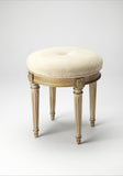 Butler Specialty Bernadette DriftWood Upholstered Vanity Stool 1250247