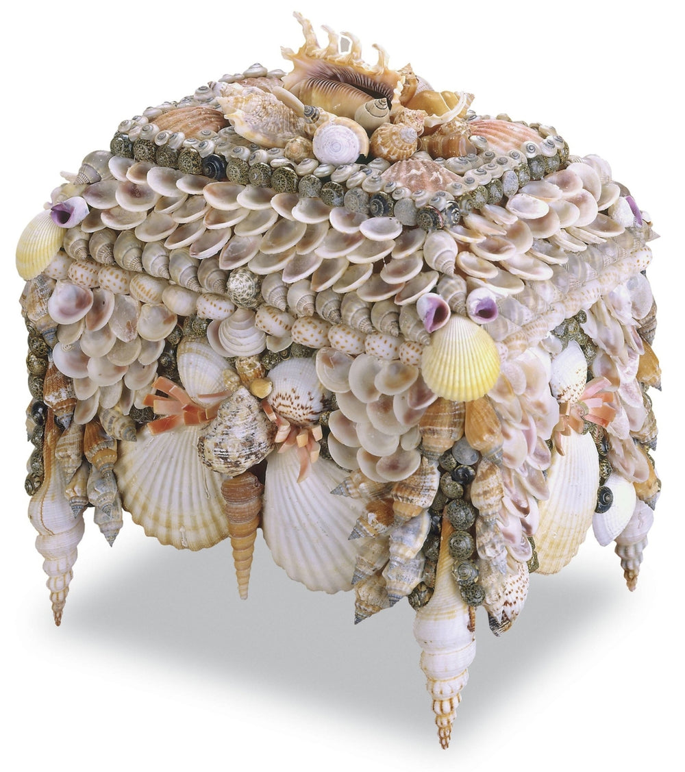 Boardwalk Shell Jewelry Box - Victorian Elegance with Handcrafted Shell Legs for Stylish Storage