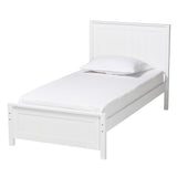 Neves Classic and Traditional White Finished Wood Platform Bed