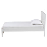 Baxton Studio Neves Classic and Traditional White Finished Wood Twin Size Platform Bed