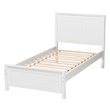 Baxton Studio Neves Classic and Traditional White Finished Wood Twin Size Platform Bed