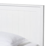 Baxton Studio Neves Classic and Traditional White Finished Wood Twin Size Platform Bed