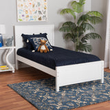 Baxton Studio Neves Classic and Traditional White Finished Wood Twin Size Platform Bed