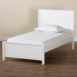 Baxton Studio Neves Classic and Traditional White Finished Wood Twin Size Platform Bed