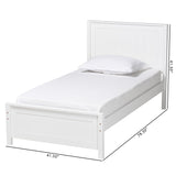 Baxton Studio Neves Classic and Traditional White Finished Wood Twin Size Platform Bed