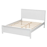 Baxton Studio Neves Classic and Traditional White Finished Wood Queen Size Platform Bed