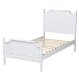 Baxton Studio Mariana Classic and Traditional White Finished Wood Full Size Platform Bed