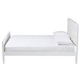 Baxton Studio Mariana Classic and Traditional White Finished Wood Queen Size Platform Bed