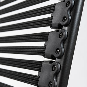 Allison Bungie Flat Low Back Office Chair in Black with Graphite Black Frame and Black Base