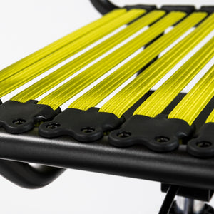 Allison Bungie Flat Low Back Office Chair in Lime with Graphite Black Frame and Black Base