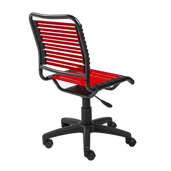 Allison Bungie Low Back Office Chair in Red with Graphite Black Frame and Black Base