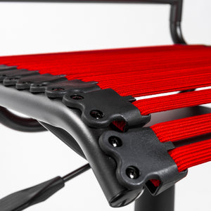 Allison Bungie Low Back Office Chair in Red with Graphite Black Frame and Black Base