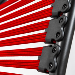 Allison Bungie Low Back Office Chair in Red with Graphite Black Frame and Black Base