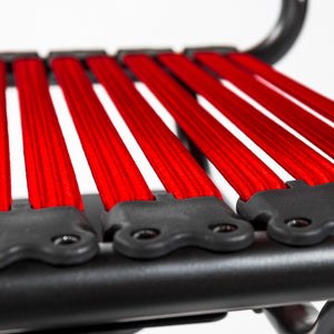 Allison Bungie Low Back Office Chair in Red with Graphite Black Frame and Black Base