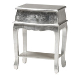 Harriet Classic and Traditional Silver Finished Wood 1-Drawer Nightstand