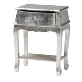 Harriet Classic and Traditional Silver Finished Wood 1-Drawer Nightstand