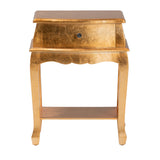 Harriet Classic and Traditional Gold Finished Wood 1-Drawer Nightstand