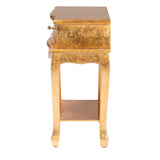 Harriet Classic and Traditional Gold Finished Wood 1-Drawer Nightstand