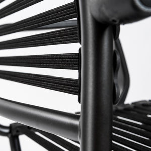 Allison Bungie Flat High Back Office Chair in Black with Graphite Black Frame and Black Base