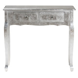 Newton Classic and Traditional Silver Finsihed Wood 2-Drawer Console Table