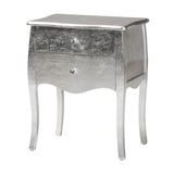 Patrice Classic and Traditional Silver Finished Wood 2-Drawer Nightstand