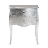 Patrice Classic and Traditional Silver Finished Wood 2-Drawer Nightstand