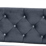 Cora Modern and Contemporary Grey Velvet Fabric Upholstered and Dark Brown Finished Wood Full Size Daybed