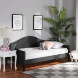Baxton Studio Milligan Modern and Contemporary Charcoal Fabric Upholstered and Dark Brown Finished Wood Full Size Daybed