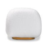 Baxton Studio Paiva Modern and Contemporary White Boucle Upholstered and Brushed Gold Finished Accent Chair