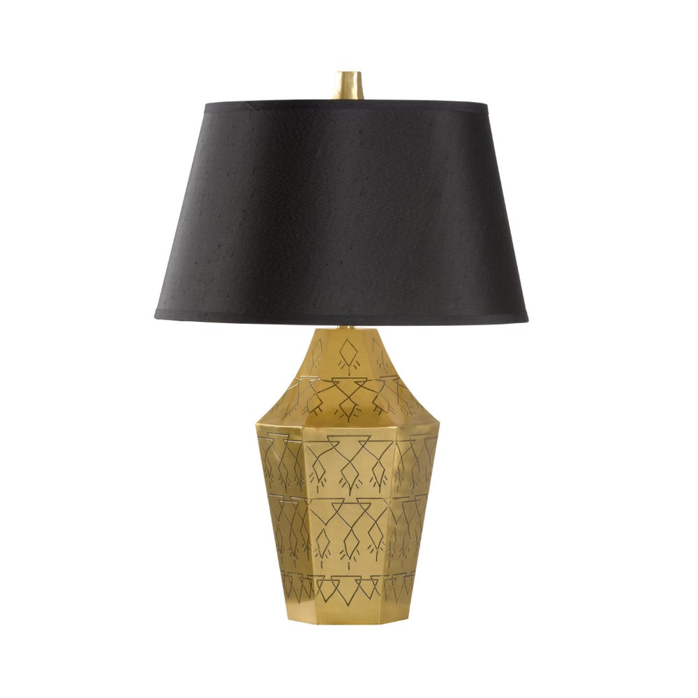 Writings On The Wall Lamp - Hand-Carved Etched Brass Design with Antique Finish for Modern Elegance
