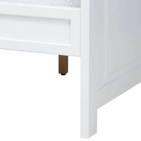 Baxton Studio Ceri Classic and Traditional White Finished Wood Full Size Daybed