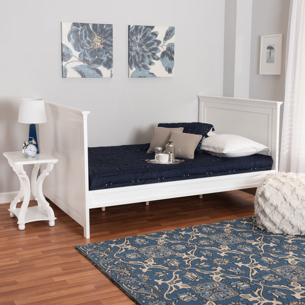 Baxton Studio Ceri Classic and Traditional White Finished Wood Full Size Daybed