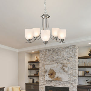 Yosemite Home Decor Mirror Lake Collection Five Lights Chandelier 1261-5U-BN-YHD