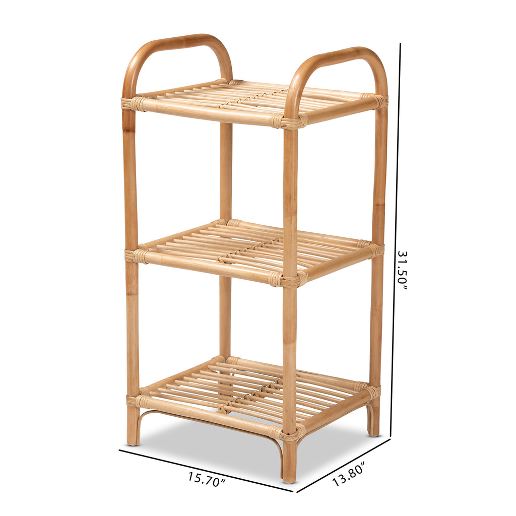 Rectangular 3 Tier Acacia Wood Rack Natural Color