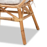Baxton Studio Benicia Modern Bohemian Natural Brown Rattan Dining Chair