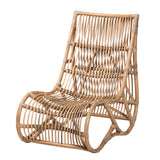 Genera Modern Bohemian Natural Rattan Lounge Chair