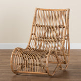 Baxton Studio Genera Modern Bohemian Natural Rattan Lounge Chair