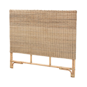 Baxton Studio Cantara Modern Bohemian Natural Rattan Queen Size Standalone Headboard