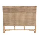 Baxton Studio Cantara Modern Bohemian Natural Rattan Queen Size Standalone Headboard