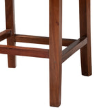 Baxton Studio Racquel Modern Bohemian Natural Rattan and Mahogany Wood Counter Stool